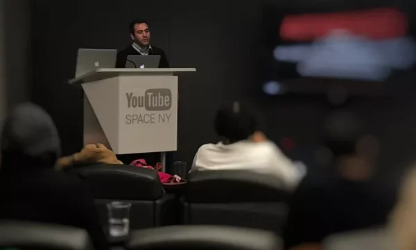 mike talking to youtube space ny