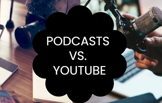 podcast vs youtube graphic